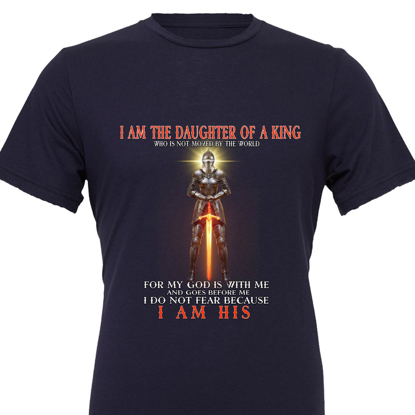 Navy Daughter of the King graphic tee