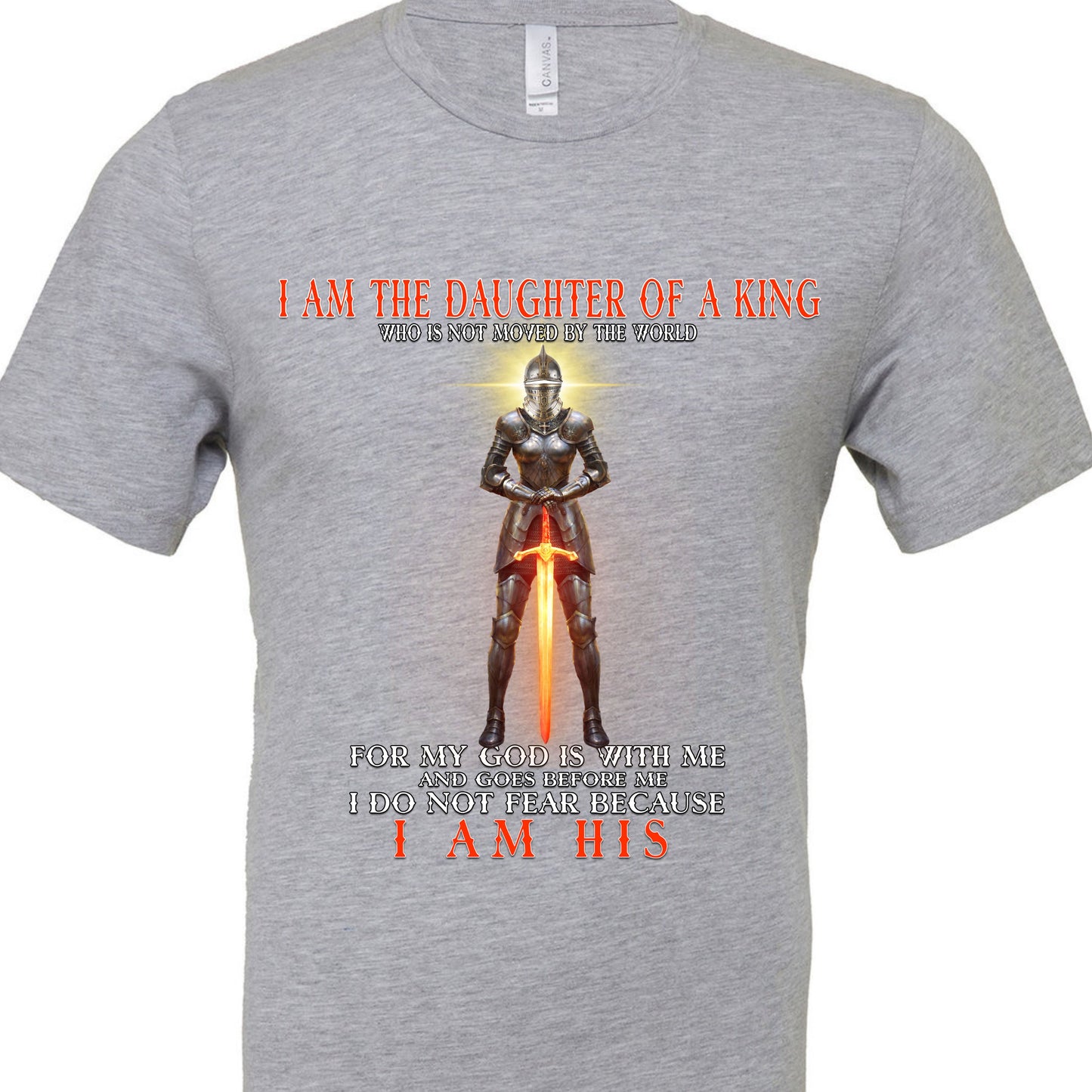 Grey Daughter of the King women's Faith tee