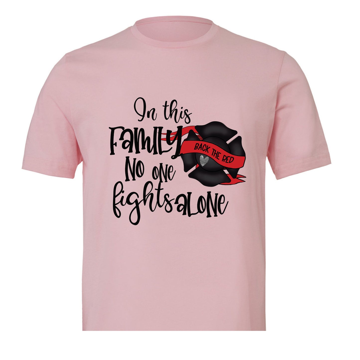 Pink Fire Fighter support t-shirt